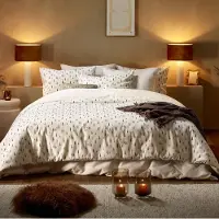 De Witte Lietaer Dekbedovertrek Tango Dentree Soft white Flanel-240 x 200 / 220 cm | Lits-Jumeaux