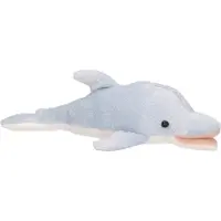 Cornelissen Pluche blauwgrijze dolfijn knuffel 26 cm - Dolfijnen zeedieren knuffels - Speelgoed voor kinderen