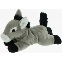 Cornelissen Pluche knuffel dier Ezel - grijs - 19 cm - Speelgoed boerderij knuffels - Cadeau voor jongens/meisjes