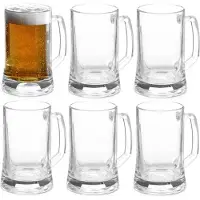 Vivalto Bierglazen - Bierpullen - transparant glas - 12x stuks - 380 ml - Cadeau - Vaderdag