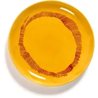 Serax Ontbijtbord Feast Tableware By Ottolenghi Yellow Stripes Red S 19 cm