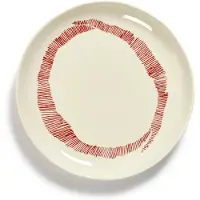 Serax Feast Bord S White Stripes Red
