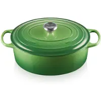 Le Creuset Braadpan Ovaal Signature 'Bamboo Green' Ø31cm / 6.3L