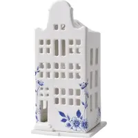 HEINEN - Delfts Blauw - Waxinelichthouder huis klokgevel