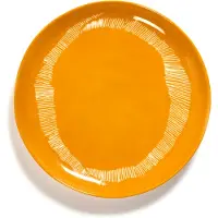 Serax Dinerbord Feast Tableware By Ottolenghi Yellow Stripes White M 22,5 cm
