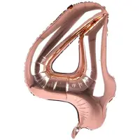 PartyPro Cijfer Ballon '4' Rosé (100CM)