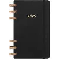 Moleskine 12 Maanden Agenda - 2025 - Life Spiral - Week/Maand - Large - Zachte Kaft - Zwart
