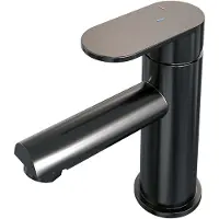 Brauer Wastafelmengkraan gunmetal edition coldstart opbouw laag platte hendel geborsteld gunmetal pvd