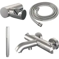 Brauer Brushed Edition thermostatische badkraan RVS geborsteld PVD set 3