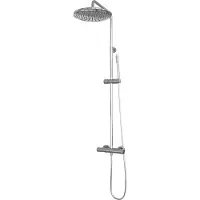 Brauer Chrome Edition opbouw regendoucheset met staafhanddouche en hoofddouche 30cm chroom