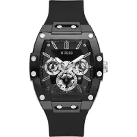 GUESS Analoog horloge 'PHOENIX' zwart / zilver