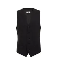 We fashion - Heren slim fit gilet - Slim Fit - Zwart - Maat: 50