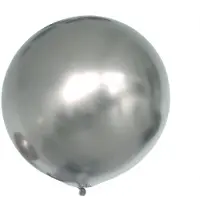 PartyPro Zilveren XXL Chroom Ballonnen (10 stuks / 90 cm)
