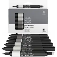 Winsor & Newton Set de 6 marqueurs Promarker Winsor et Newton Tons neutres