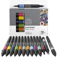 Promarker 12-set + Blender (Tattoo Tones)