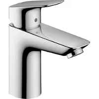 Hansgrohe Logis wastafelkraan 100 met push open waste chroom