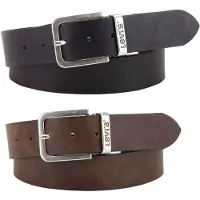 Levi's Heren Omkeerbare bruine leren riem van Core (110 cm), Casual, Leer 77134-2086