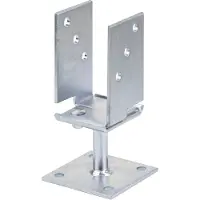 Alberts GAH.ALBERTS U-paalhouder 110x70 mm verstelbaar 71-131 mm galv. geel verzinkt