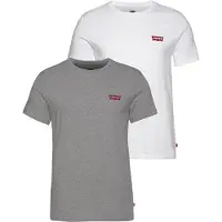Levi's Shirt 'Graphic Crewneck T-Shirt - 2 Pack' grijs / wit