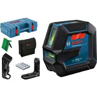 Bosch Professional GLL 2-15 G Kruislijnlaser Groen + Plafondklem DK 10 in Koffer - 0601063W02