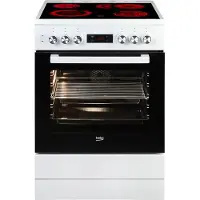 Beko Fsm67320gws Keramisch Fornuis - 4 Hi-light Kookzones Steamshine | Hetelucht Grillfunctie | 60cm | Nieuw (outlet) | Lichte schade