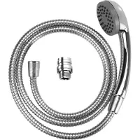 Wenko Handdouche met slang voor wastafel RVS chroom - Met aansluitadapter - Douchekop