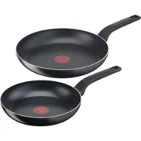 Tefal Easy Cook & Clean - Koekenpannenset - Ø24 en Ø28 cm - Niet Geschikt voor Inductie - Anti-aanbaklaag - Aluminium - Zwart