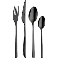 Pintinox Bestekset FLORENCE NIGHT, set van 24 stuks, zwart,