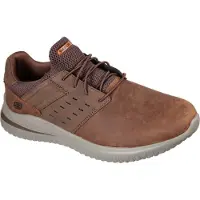 SKECHERS Delson 3.0 Ezra Instappers bruin Leer Maat 40