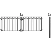 Alberts Deur met dubbel hek Circle Breedte: 300 cm, hoogte: 100 en 120 cm