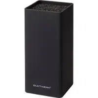 Echtwerk EW-MB-0120 universeel messenblok vierkant met borstelinzet, zwart, 22 cm