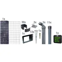 Alberts Gelast gaas Fix-Clip Pro Hoogte: 80-150cm, totale lengte: 10 en 25m, met grondbussen (set)
