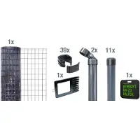 Alberts Gelast gaas Fix-Clip Pro Hoogte: 80-150cm, totale lengte: 10 en 25m, voor plaatsing in beton (set)