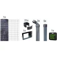 Alberts Gelast gaas Fix-Clip Pro Hoogte: 80-150cm, totale lengte: 10 en 25m, voor plaatsing in beton (set)