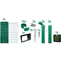 Alberts Gelast gaas Fix-Clip Pro Hoogte: 80-150cm, totale lengte: 10 en 25m, met grondbussen (set)