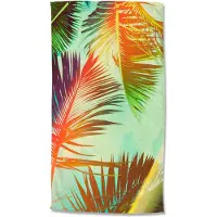 Good Morning strandlaken Palm - Polyvelours (100x180 cm)