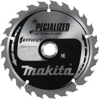 Makita Cirkelzaagblad voor Hout | Efficut | Ø 260mm Asgat 30mm 24T - E-07696