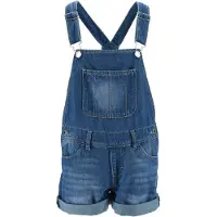 Levi's Kids tuinbroek dark blue denim Meisjes | Maat: 158