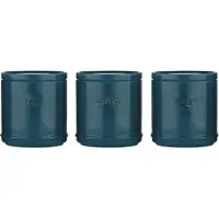 PRICE AND KENSINGTON ACCENTS Voorraadpotten, set van 3, petrol, 750 ml, Opbergblikken, Blauw