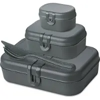Koziol Lunchbox Bio-Circulair Pascal Ready Nature Ash Grey (6-Delig)