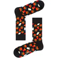 Happy socks Sokken Hamburger | Zwart | Maat 41-46