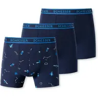 Schiesser Onderbroek navy / turquoise / wit
