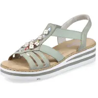 Rieker Groene Sandalen Hoogwaardig imitatieleer 39