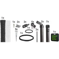 Alberts Draadgaasafrastering Hoogte: 80-200 cm, totale lengte: 15-25 m, met grondbussen (set)