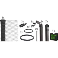 Alberts Draadgaasafrastering Hoogte: 80 - 200 cm, totale lengte: 15 - 100 m, voor plaatsing in beton (set)