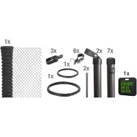 Alberts Draadgaasafrastering Hoogte: 80 - 200 cm, totale lengte: 15 - 100 m, voor plaatsing in beton (set)