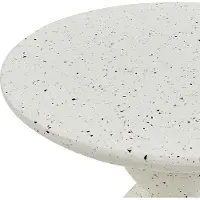Beliani CAFFI - Bijzettafel - Wit/Terrazzo effect - Lichtbeton