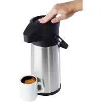 Aps Budget 10915 2,2l 17-kops pompkan roestvrij staal kunststof, Thermosfles, Zilver
