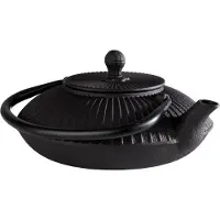 Aps Theepot ASIA, gietijzer, 0,8 liter, zwart met afneembaar deksel, geëmailleerde binnenkant, incl.