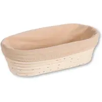 Kesper Broodmandje speciaal voor afbakbroodjes - nagaren/niet uitdrogen - met hoes - L28 x B15 x H8 cm - tafel serveermandje